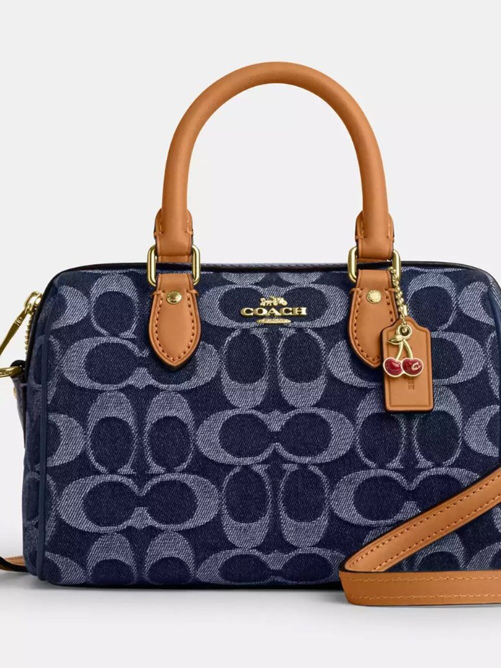 Mini Rowan Crossbody Bag In Signature Denim CY742 - Picture 12 of 14